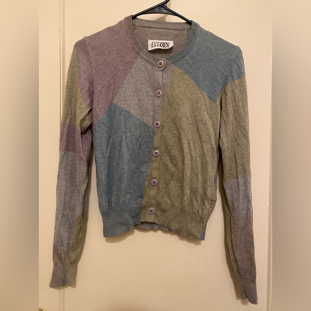 MM6 Maison Martin Margiela Abstract Pattern Sweater Cardigan